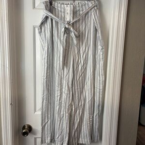 LOFT Blue and White Striped Pants